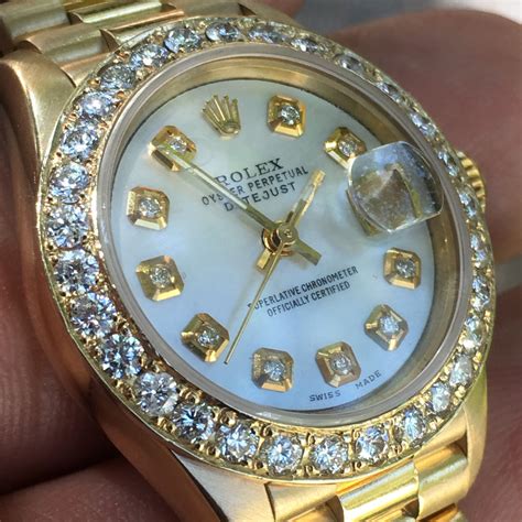 rolex presidential diamond bezel mens baguettes|rolex diamond bezel 2023.